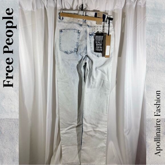 Free People by KSUBI Playback Highrise Relaxed Fit Denim Jeans in Mirage 29 NWT - Picture 7 of 9